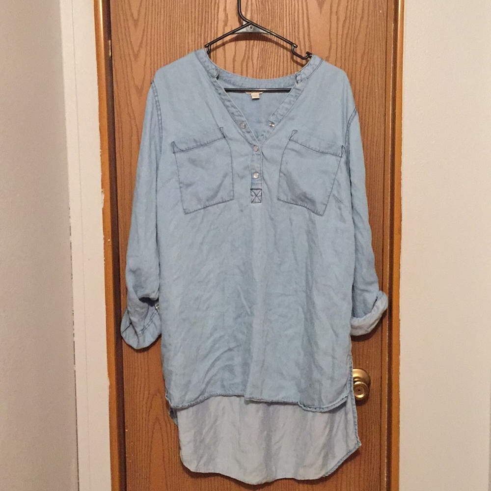 1/4 Sleeve Denim Shirt